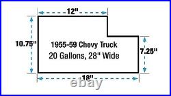 1955-59 Chevy GMC Truck Fuel Injection EFI Aluminum Gas Tank Kit Bed Fill 30ohm