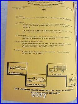 1958 Manufacturers Brokerage CatAlog HOT ROD & Custom Drag Racing nhra Gasser