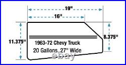 1963 64 66 Chevy C10 GMC Fuel Injection EFI Aluminum Gas Tank Kit Bed Fill 90ohm