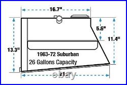 1963-66 Chevy GMC Suburban Fuel Injection EFI Aluminum Gas Tank Kit 30 ohm