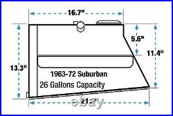 1967-72 Chevy GMC Suburban Fuel Injection EFI Aluminum Gas Tank Kit 90 ohm