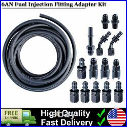 25Feet 6AN AN6 3/8 Complete LS Conversion Fuel Injection Line Fitting Kit EFI US