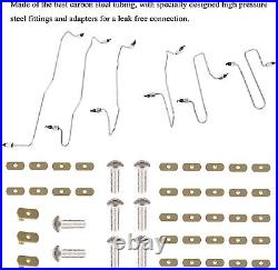 6Pcs Fuel Injection Lines Kit with Clamps Fits Caterpillar Engines Model 3406