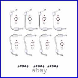 8 Fuel Injection Line Set For 11-19 6.7l Ford Powerstroke Injector Seal Tube Kit
