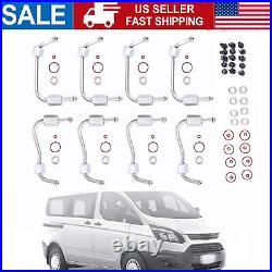 8pcs Fuel Injection Line Set For Ford Powerstroke Injector Seal Tube Kit 11-19