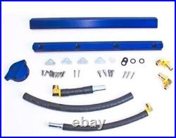 BBK Fuel Rails Billet Aluminum Blue Anodized Ford Mustang 1986-1993 5.0L Kit