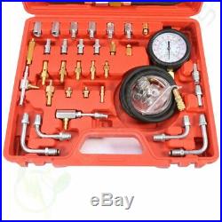Car Deluxe Manometer Fuel Injection Pressure Tester Gauge Kit system 0-140 PSI