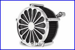 Chrome Spoke Air Cleaner Filter Kit CV Carb Or Fuel Injection Harley Big Twin