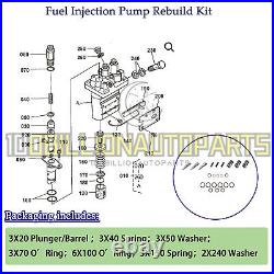 D905 RTV 900 Fuel Injection Pump Rebuild Kit for Kubota D902 D722