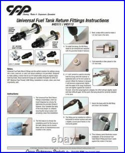 EFI Fuel Injection 6AN Line Fitting Kit 58psi Regulator Filter Return Line Bung