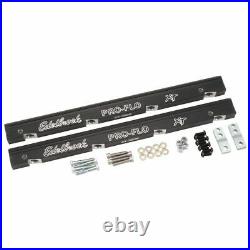 Edelbrock Fuel Injection Fuel Rail -6 AN Black Anodized for Chevrolet LS1 3629