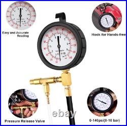 Engine Oil Pressure Test Kit 0-140 PSI, Pro Fuel Injection Pressure Tester Kit