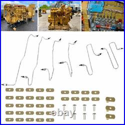 Fits Caterpillar 3406 1917941 Fuel Injection Line Kit 6 pcs For CAT with Clamps