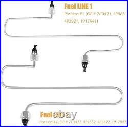 For CAT Caterpillar 3406 3406B 3406C 1917941 Fuel Injection Line Kit with Clamps