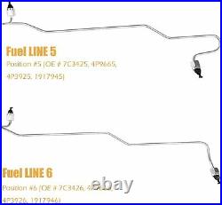Fuel Injection Line Kit 6pcs for Caterpillar 3406 3406B 3406C 1917941 1917942
