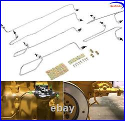 Fuel Injection Line Kit 6pcs with Clamps Fits for Caterpillar 3406 3406B 3406C