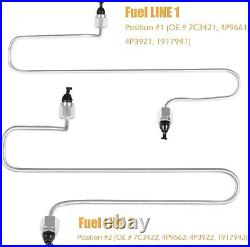 Fuel Injection Line Kit With Clamps Fit For Caterpillar 3406 3406b 3406c 1917941