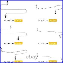 Fuel Injection Line Kit With Clamps For Caterpillar 3406 3406b 3406c 1917941