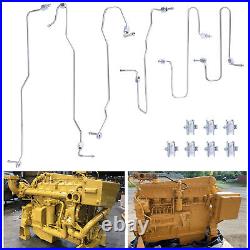 Fuel Injection Line Kit with Clamps 1917941 Fits For Caterpillar 3406 3406B 3406C