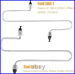 Fuel Injection Line Kit with Clamps for Caterpillar 3406 3406B 3406C 1917941