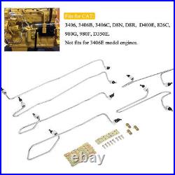Fuel Injection Line Kit with Clamps for Caterpillar 3406 3406B 3406C 1917941