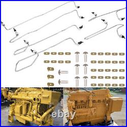 Fuel Injection Lines Kit with Clamps For Caterpillar CAT 3406 3406B 3406C Engine