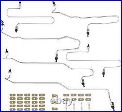 Fuel Injection Lines Kit with Clamps For Caterpillar CAT 3406B 3406 3406C Engine