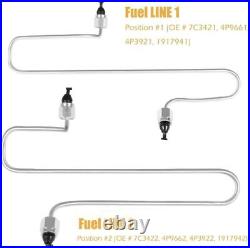 Fuel Injection Lines Kit with Clamps Perfectly for CAT Caterpillar 3406 3406B