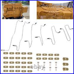 Fuel Injection Lines Kit with Clamps for CAT Caterpillar 1917942 1917943 1917944