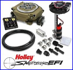Holley Sniper EFI 550-516D 4BBL Fuel Injection Returnless Master Kit Gold Finish