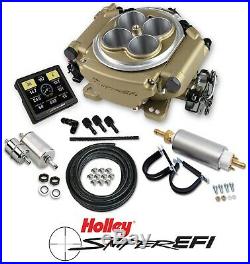 Holley Sniper EFI 550-516K 4 Barrel Fuel Injection Conversion Master Kit Gold