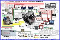 LPG/CNG Gas ECU Set F/bi-fuel Injection Conversion Kit 4/6/8cylinder Petrol Cars