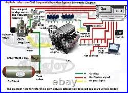 LPG/CNG Gas ECU Set F/bi-fuel Injection Conversion Kit 4/6/8cylinder Petrol Cars