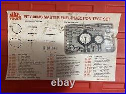 MAC TOOLS Master Fuel Injection Test Set FIT1100MS / FIT 1100MS Used Kit