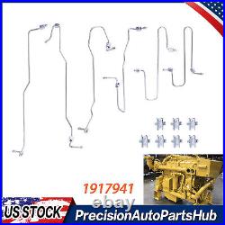 New Fuel Injection Line Kit & Clamps 1917941 For Caterpillar 3406 3406B 3406C