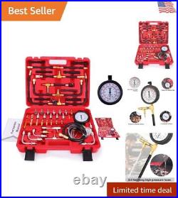 Pro Fuel Injection Pressure Tester Kit with 140 PSI Gauge & Dual Dial Precision Pro Fuel Injection Pressure Tester Kit with 140 PSI Gauge & Dual Dial Precision
