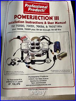 Professional Products 70026 Fuel Injection Sys Powerjection III Kit, 750cfm. Gas